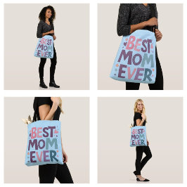 Bolso De Tela Corazones y Flores Lindos Mejor Mamá del Mundo