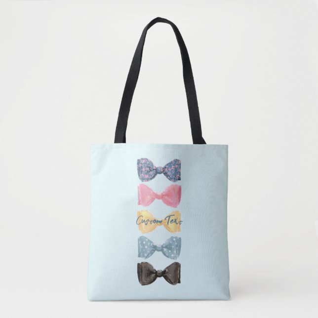Bolso De Tela Corbatas de lazo personalizadas (Anverso)
