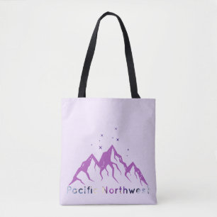 Bolso De Tela Cordillera y Estrellas del Pacífico Noroeste