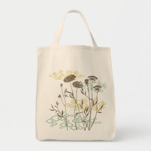 Bolso De Tela Cordón de la reina Anne en el tote blanco del