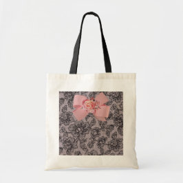 Bolso De Tela Cordón y rosas negros