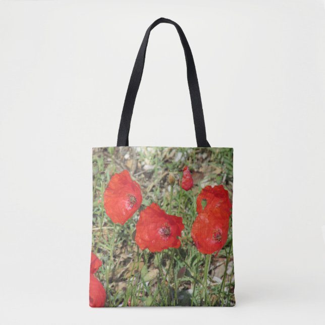 Bolso De Tela Corfu Red Poppies (Anverso)