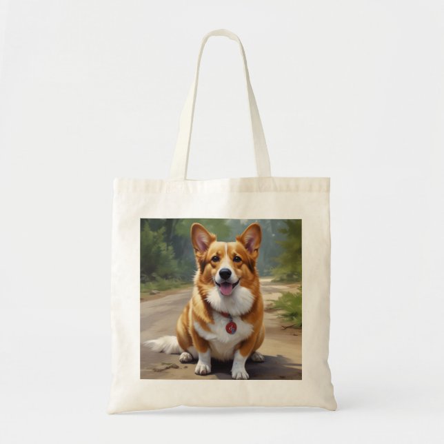 Bolso De Tela Corgi (Frente)