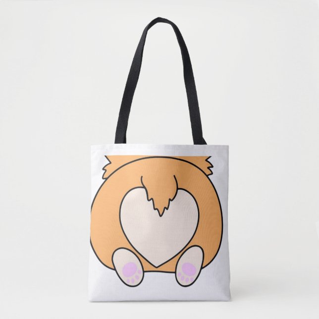 Bolso De Tela corgi butt (Anverso)
