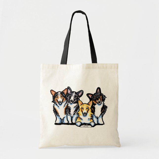 Bolso De Tela Corgi Clan (Frente)