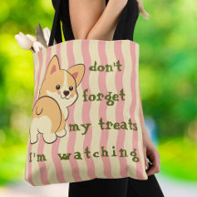 Corgi Divertido No Olvides Mis Golosinas Rayas Ond