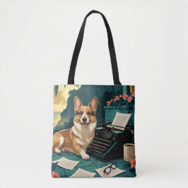Bolso De Tela Corgi Dog con piel brillante y una cosecha de caba