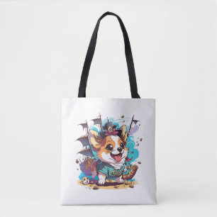 Bolso De Tela Corgi Dog Pirate