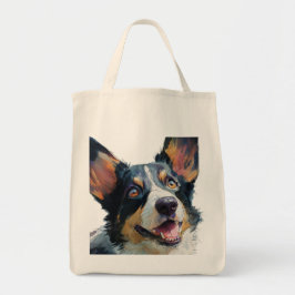 Bolso De Tela Corgi galés de Cardigan acuarela