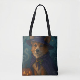 Bolso De Tela Corgi Místico Caprichoso Bosque Encantado a la Luz