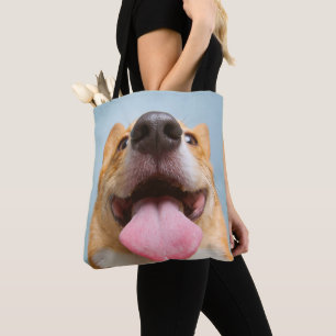 Bolso De Tela Corgi muy feliz de las imágenes el de Getty