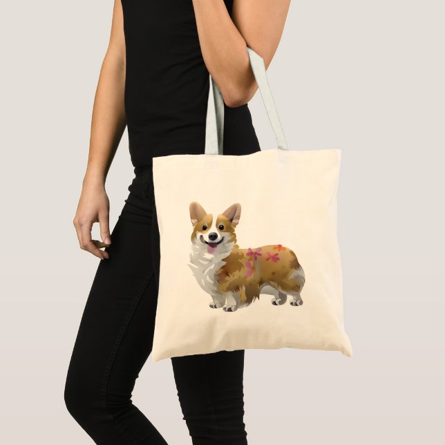 Bolso De Tela Corgi Naranja lindo para un ánimo positivo (Anverso (producto))