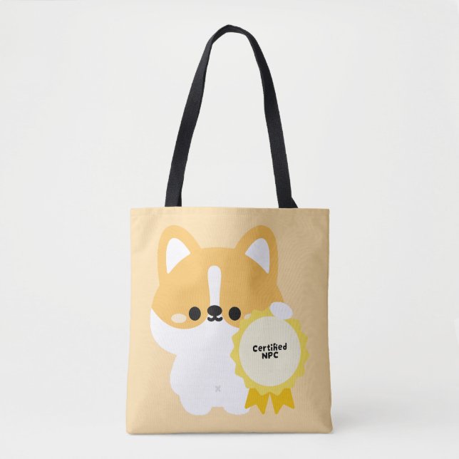Bolso De Tela Corgi NPC Certificado (Anverso)