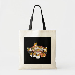 Bolso De Tela Corgi Ramen Sushi