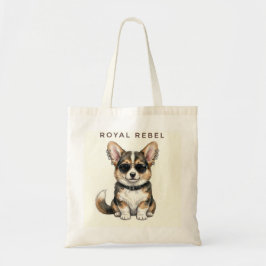 Bolso De Tela Corgi Rebelde Real - Perro Genial con Gafas de Sol