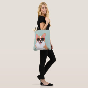 Bolso De Tela Corgi sonriente lindo Galés del Pembroke para los