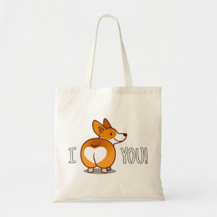 Bolso De Tela Corgi - Te amo