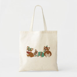 Bolso De Tela Corgis Divertidos y Lindos Navidad 2025