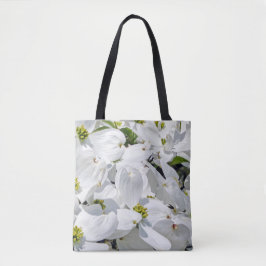 Bolso De Tela Córnales Blancos Neutrales Dogflowers Florals Por