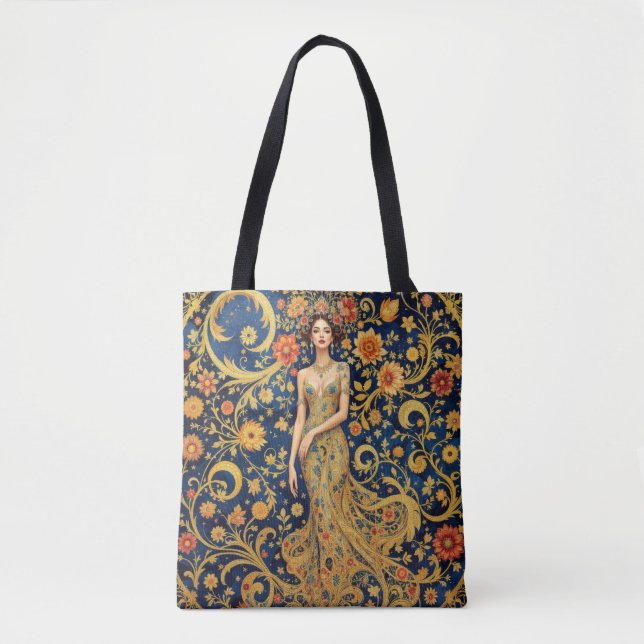 Bolso De Tela Corona floral (Anverso)