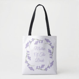 Bolso De Tela Corona floral de lavanda para la madre de la novia