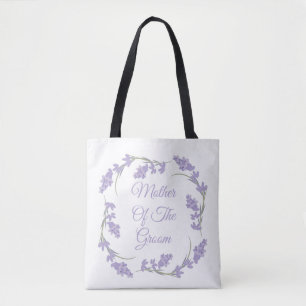 Bolso De Tela Corona floral de lavanda para la madre del novio