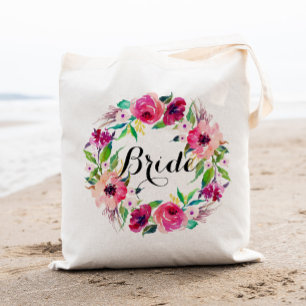 Bolso De Tela Corona floral elegante novia-5
