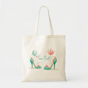 Bolso De Tela Corona y tacones altos: tema glamuroso de rosa y m