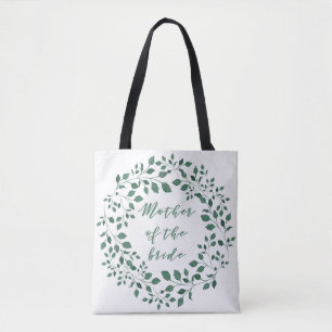 Bolso De Tela Correa de hojas verdes Madre de la novia