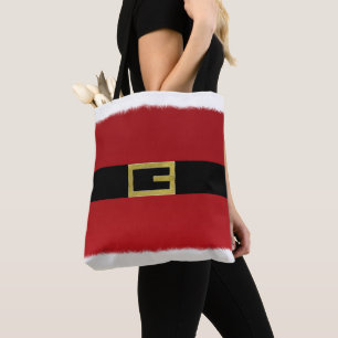 Bolso De Tela Correa roja de Papá Noel y día de fiesta blanco