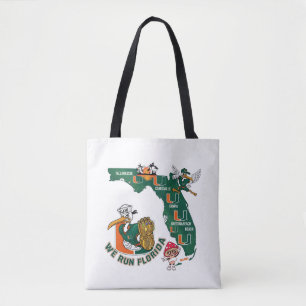 Bolso De Tela Corremos Gráfica de Día de Juego de Fútbol de Flor