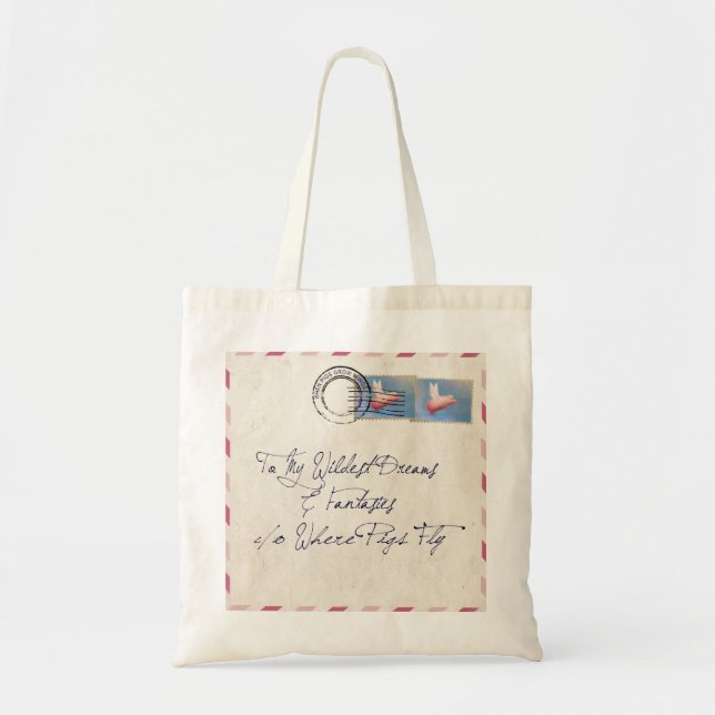 Bolso De Tela Correo de cerdo volador (Frente)