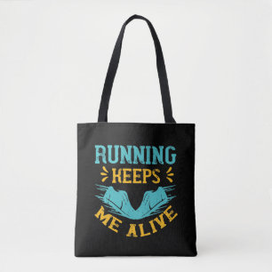 Bolso De Tela Correr - Correr me mantiene vivo