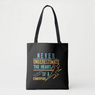 Bolso De Tela Corriendo - Nunca subestimes al campeón