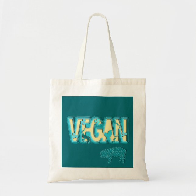 Bolso De Tela Corte de papel vegano (Frente)