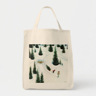 Bolso De Tela Corte del árbol