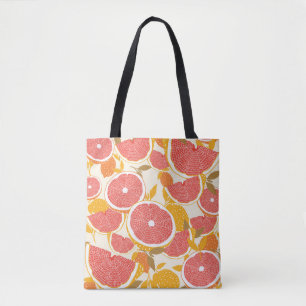 Bolso De Tela Cortes de pomelo con hojas