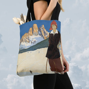 Bolso De Tela Cortina d'Ampezzo, Italia, Viajes Antiguos, Alpes 