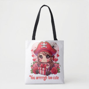 Bolso De Tela Corto El día de San Valentín pirata