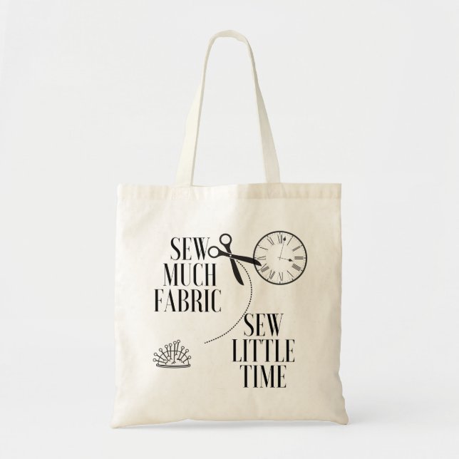 Bolso De Tela Cosa poco tote del tiempo (Frente)