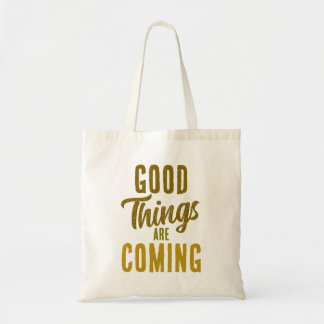 Bolso De Tela Cosas Buenas Están Llegando