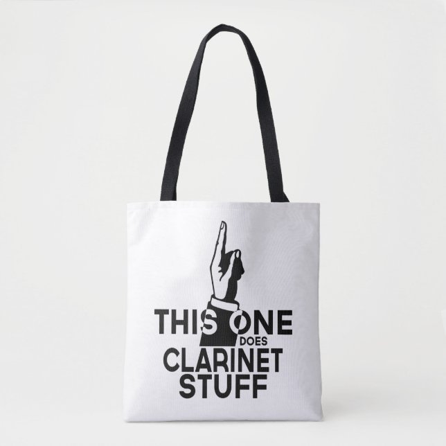 Bolso De Tela Cosas Clarinet - Música Clarinet divertida (Anverso)