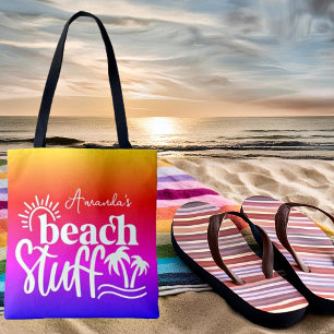 Bolso De Tela "Cosas de playa" personalizadas