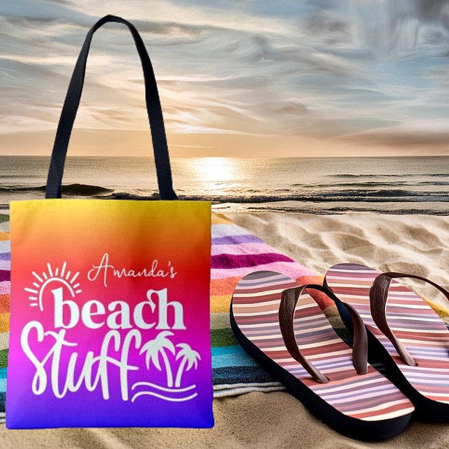 Bolso De Tela "Cosas de playa" personalizadas (Subido por el creador)