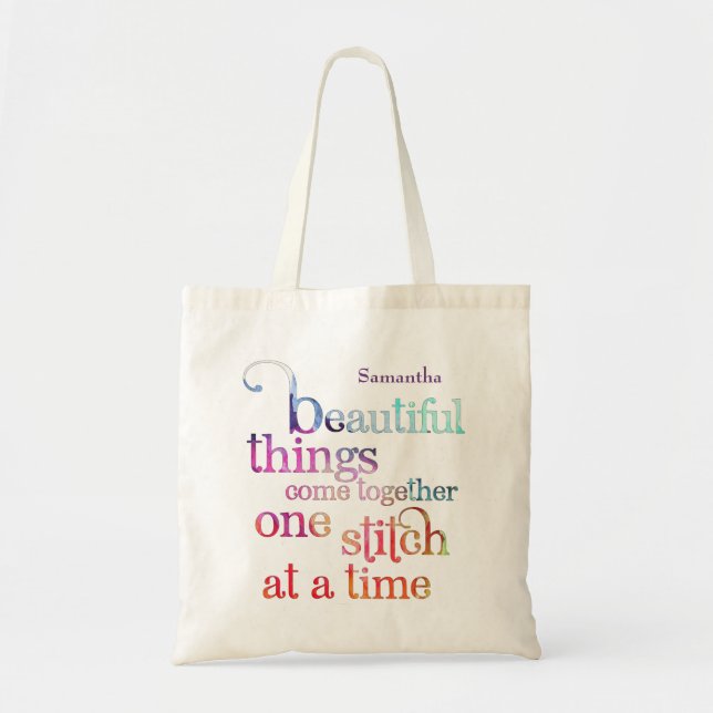 Bolso De Tela Cosas hermosas de punto citas acuáticas (Frente)