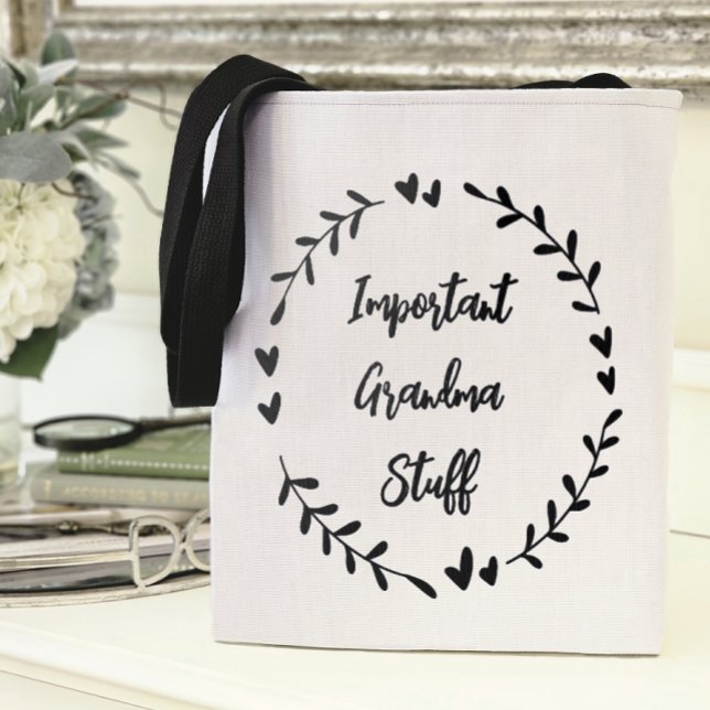 Bolso De Tela Cosas importantes de la abuela (Important Grandma Stuff Tote Bag)