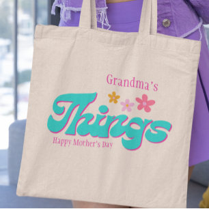 Bolso De Tela Cosas retro de la abuela