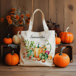 Bolso De Tela Cosecha de otoño con nombre