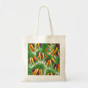 Bolso De Tela Cosecha de Zanahoria Arcoíris Patrón Botánico