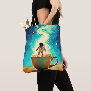 Bolso De Tela Cosmic Brew: Sueño de Café del Astronauta